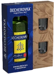 Becherovka 0,7l 38% + 2 skleničky (id:138338)