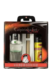 Set Cachaca Velho Barreiro Caipirinha 0,7l 39% se skleničkou + Dárkové Balení (id:120558)