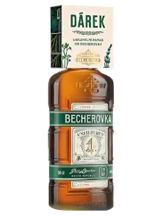 Becherovka nefiltrovaná 0,5l 38% + 1x panák 0,05l