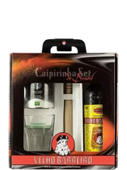 Set Cachaca Velho Barreiro Caipirinha 0,7l 39% se skleničkou + Dárkové Balení (id:120558)