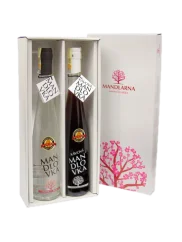 Set Mandlovka 0,5 38% a Kávová Mandlovka 0,5l 25% Hustopečská mandlárna lihovina + Dárkové balení (id:103554)
